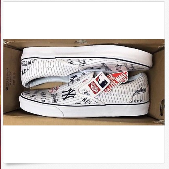 vans yankees slip ons